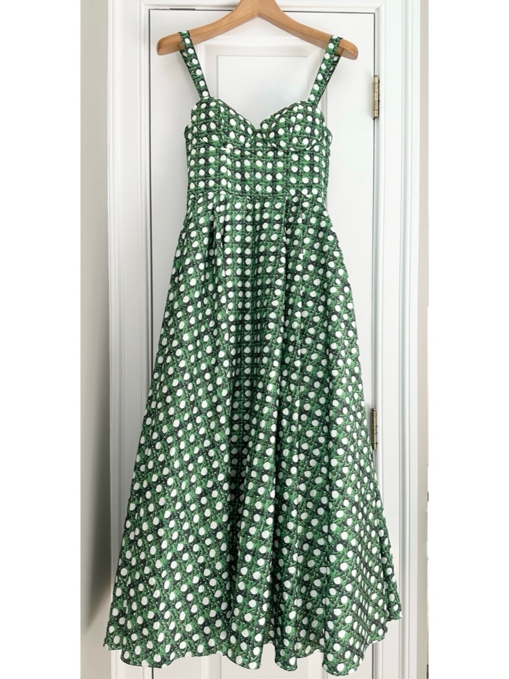 Basketweave Trellis Bustier Midi Dress